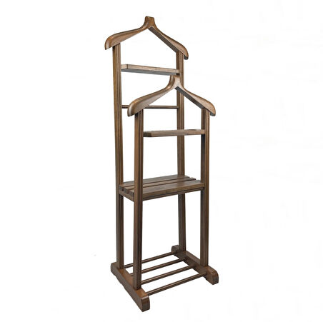 Melada Mobilya Gürgen Çift Tepeli Dilsiz Uşak Cilalı Ceviz Double Sehpalı