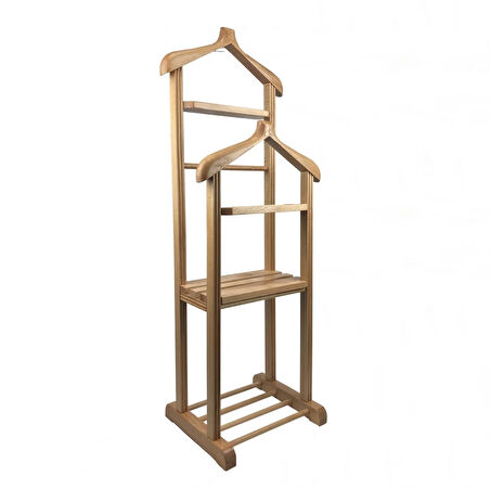 Melada Mobilya Gürgen Çift Tepeli Dilsiz Uşak Ham Cilalı Double Sehpalı