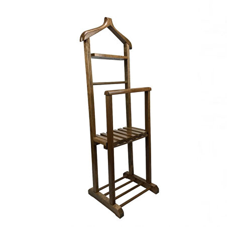 Melada Mobilya Gürgen İkili Dilsiz Uşak Ceviz Cilalı Sehpalı