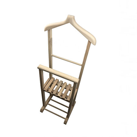 Melada Mobilya Gürgen İkili Dilsiz Uşak Ham Basic Cilalı Sehpalı