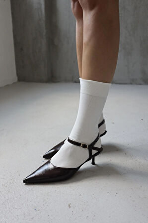 İmelda Arkası Açık Stiletto Kadın Topuklu Ayakkabı