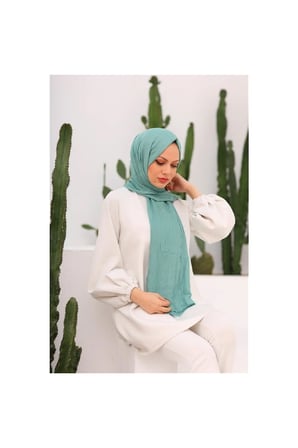 Bambu Kraş Şal Mint Yeşili