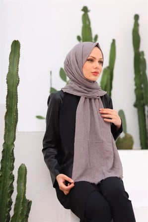 Bambu Kraş Şal Gri
