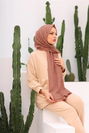 Bambu Kraş Şal Sütlü Kahve