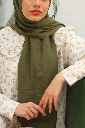 Bambu Kraş Şal Orman Yeşili