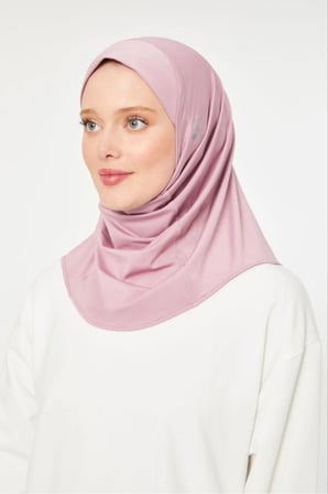 Kadın Tesettür Hijab Spor Şal Pudra