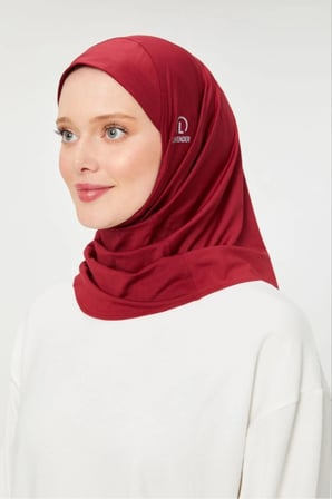 Kadın Tesettür Hijab Spor Şal Bordo