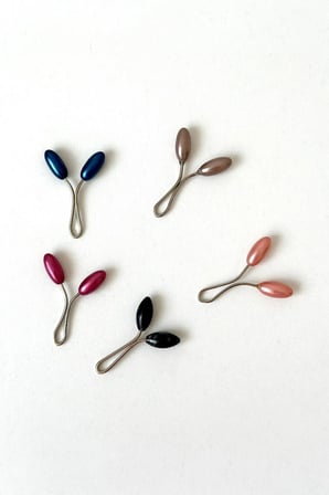 Eşarp Kıskaç, İncili Başörtüsü Kıskacı, 6x12mm 5 Adet, Eşarp ve Şal İğnesi Klipsi, İnci Eşarp Klipsi