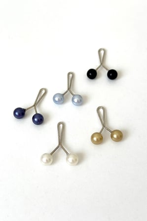 Eşarp Kıskaç, İncili Başörtüsü Kıskacı, 6x12mm 5 Adet, Eşarp ve Şal İğnesi Klipsi, İnci Eşarp Klipsi