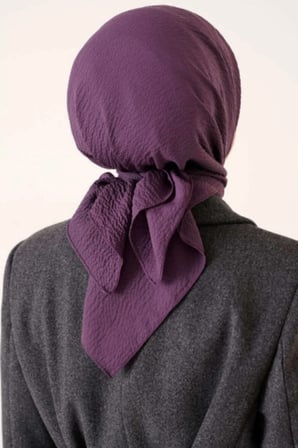 Kadın Tesettür Mio Caz Eşarp Hijab Lavanta
