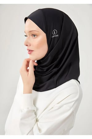 Kadın Tesettür Hijab Deniz Havuz Spor  Uyumlu Bone Siyah