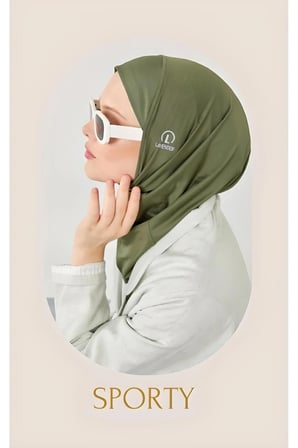 Kadın Tesettür Hijab Deniz Havuz Spor  Uyumlu Bone Haki