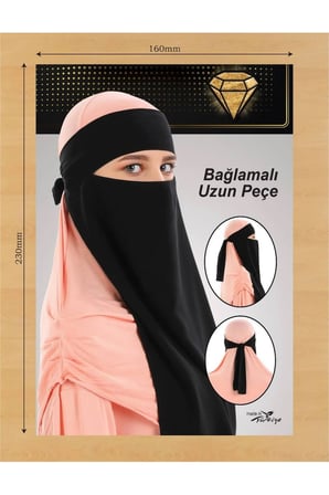 Kadın Tesettür Tek Katlı Peçe