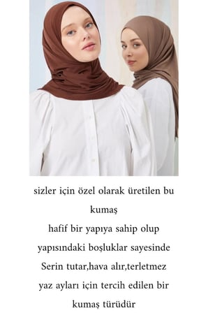 Kadın Tesettür Pratik Hijab Şal Pudra