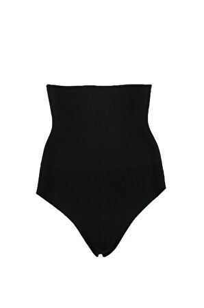 Kadın Bej Toparlayıcı Silikonlu Yüksek Bel Slip Korse