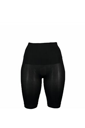 Kadın Uzun Göbek Toparlayıcı Paçalı Korse Siyah 2460