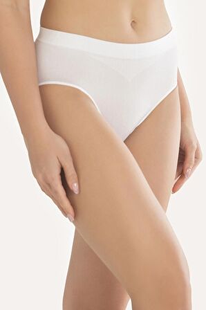 Beyaz Dikişsiz Külot