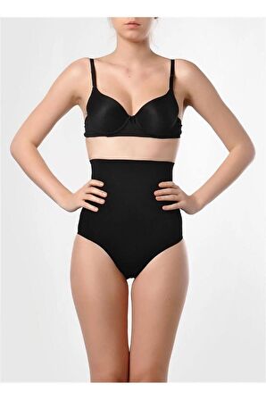 Kadın Siyah Dikişsiz Yüksek Bel Toparlayıcı Külot Korse 2465