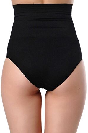 Kadın Siyah Dikişsiz Yüksek Bel Toparlayıcı Külot Korse 2465