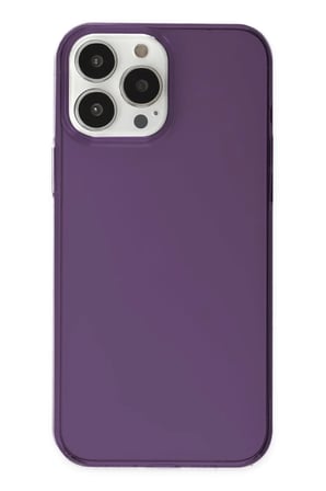 Newface Apple iPhone 14 Pro Kılıf Pc Sert Şeffaf Kapak - Mor