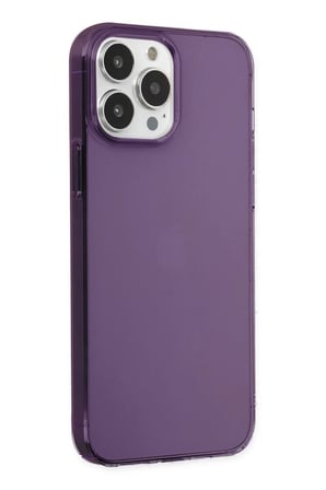 Newface Apple iPhone 14 Pro Kılıf Pc Sert Şeffaf Kapak - Mor