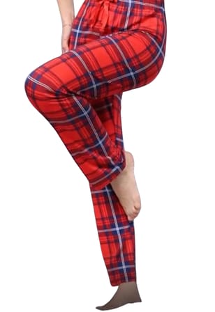 Pijama Altı Modal  Ring Viskon Kumaş-Ekose Desenli