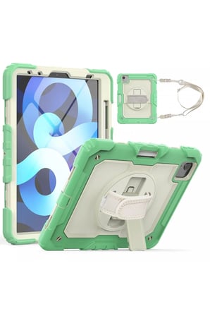 Newface Apple iPad Pro 11 (2020) Kılıf Strap New Tablet Kapak - Yeşil