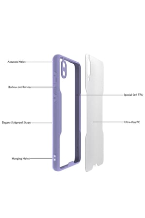 Newface Samsung Galaxy A02 Kılıf Platin Silikon - Kırmızı