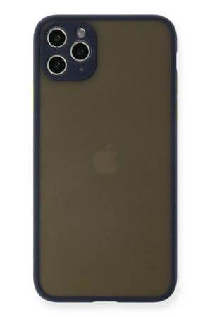 Newface Apple iPhone 11 Pro Max Kılıf Montreal Silikon Kapak - Lacivert