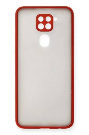 Newface Xiaomi Redmi Note 9 Kılıf Montreal Silikon Kapak - Kırmızı