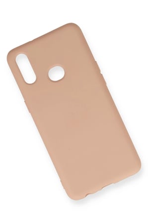 Newface Samsung Galaxy A10S Kılıf Nano içi Kadife Silikon - Pudra