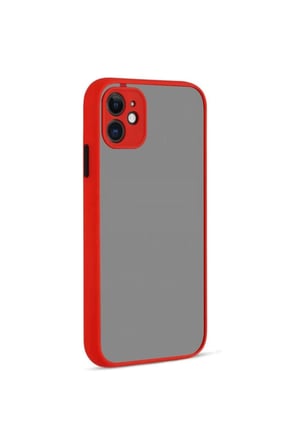 Newface Apple iPhone 12 Kılıf Montreal Silikon Kapak - Kırmızı