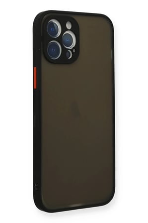 Newface Apple iPhone 12 Pro Kılıf Montreal Silikon Kapak - Siyah