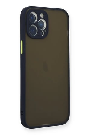 Newface Apple iPhone 12 Pro Max Kılıf Montreal Silikon Kapak - Lacivert
