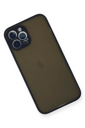 Newface Apple iPhone 12 Pro Max Kılıf Montreal Silikon Kapak - Lacivert