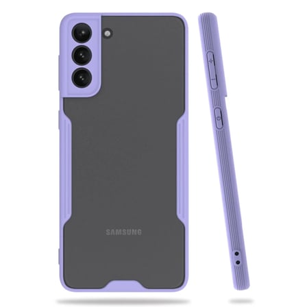 Newface Samsung Galaxy S21 Plus Kılıf Platin Silikon - Lila