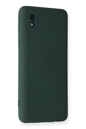 Newface Samsung Galaxy A01 Core Kılıf Nano içi Kadife Silikon - Koyu Yeşil