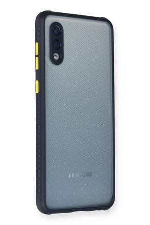 Newface Samsung Galaxy A02 Kılıf Miami Şeffaf Silikon - Lacivert