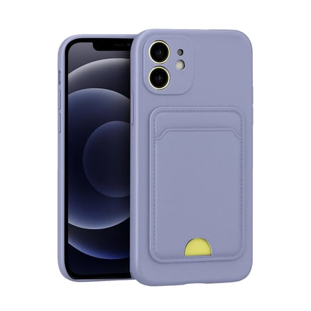Newface Apple iPhone 11 Kılıf Kelvin Kartvizitli Silikon - Lila