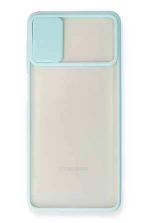 Newface Samsung Galaxy M51 Kılıf Palm Buzlu Kamera Sürgülü Silikon - Turkuaz