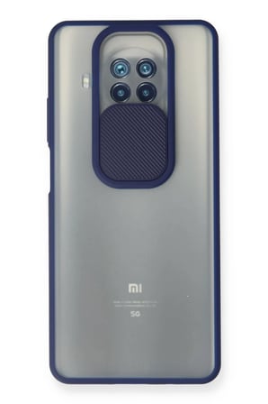 Newface Xiaomi Mi 10T Lite Kılıf Palm Buzlu Kamera Sürgülü Silikon - Lacivert