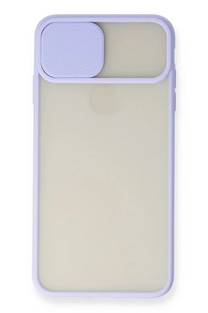 Newface Apple iPhone XS Max Kılıf Palm Buzlu Kamera Sürgülü Silikon - Lila
