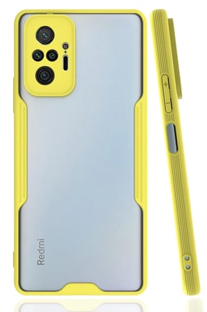 Newface Xiaomi Redmi Note 10 Pro Kılıf Platin Silikon - Sarı