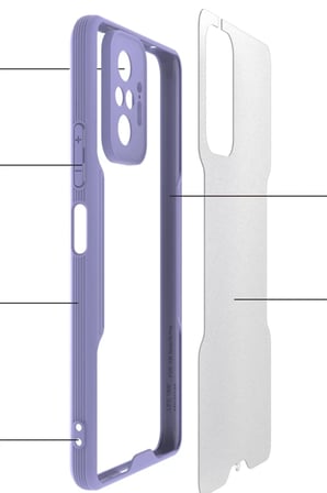 Newface Xiaomi Redmi Note 10 Pro Kılıf Platin Silikon - Sarı