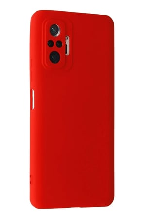 Newface Xiaomi Redmi Note 10 Pro Kılıf Nano içi Kadife Silikon - Kırmızı