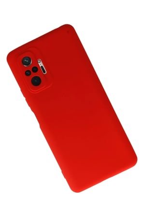 Newface Xiaomi Redmi Note 10 Pro Kılıf Nano içi Kadife Silikon - Kırmızı