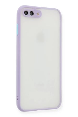 Newface Apple iPhone 7 Plus Kılıf Montreal Silikon Kapak - Mor