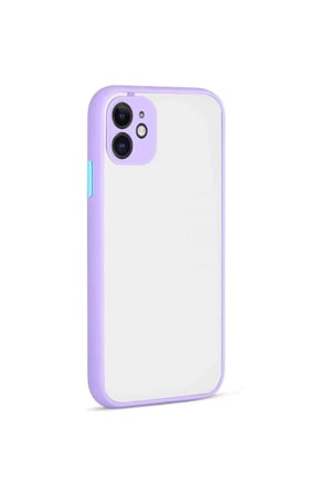 Newface Apple iPhone 12 Kılıf Montreal Silikon Kapak - Mor