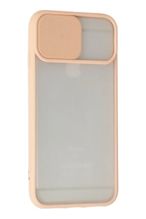 Newface Apple iPhone 6 Plus Kılıf Palm Buzlu Kamera Sürgülü Silikon - Pembe