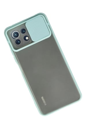 Newface Xiaomi Mİ 11 Lite Kılıf Palm Buzlu Kamera Sürgülü Silikon - Turkuaz